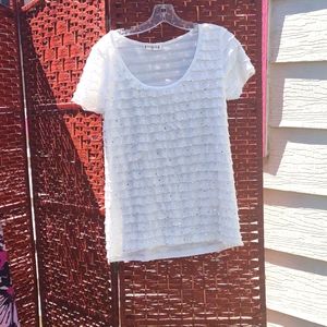 Short sleeve white summer top worn maybe 2/ 3 times